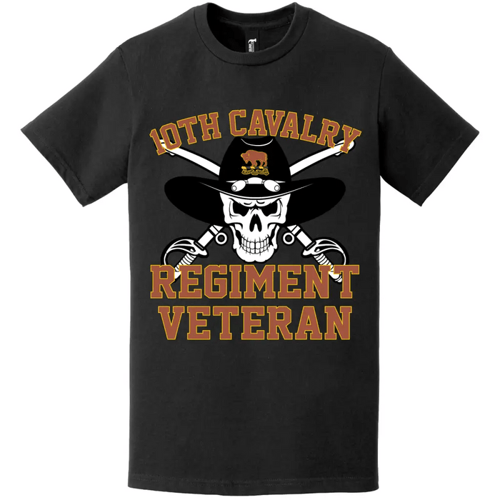 10th Cavalry Regiment Veteran Saber Skull T-Shirt Tactically Acquired   