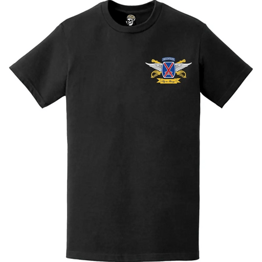 10th Combat Aviation Brigade (10th CAB) 'Fly to Glory' Emblem Logo Left ChestT-Shirt Tactically Acquired   