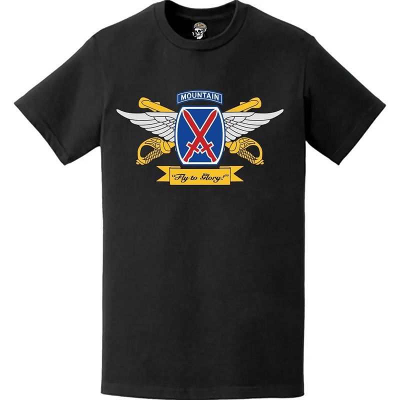 10th Combat Aviation Brigade (10th CAB) 'Fly to Glory' Emblem Logo T-Shirt