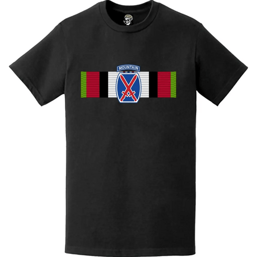 10th Mountain Division Afghanistan Campaign Ribbon OEF T-Shirt Tactically Acquired   