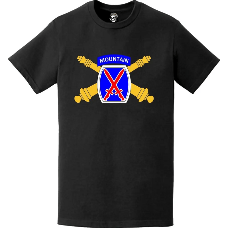 10th Mountain Division Artillery (DIVARTY) "Mountain Thunder" Logo Emblem T-Shirt