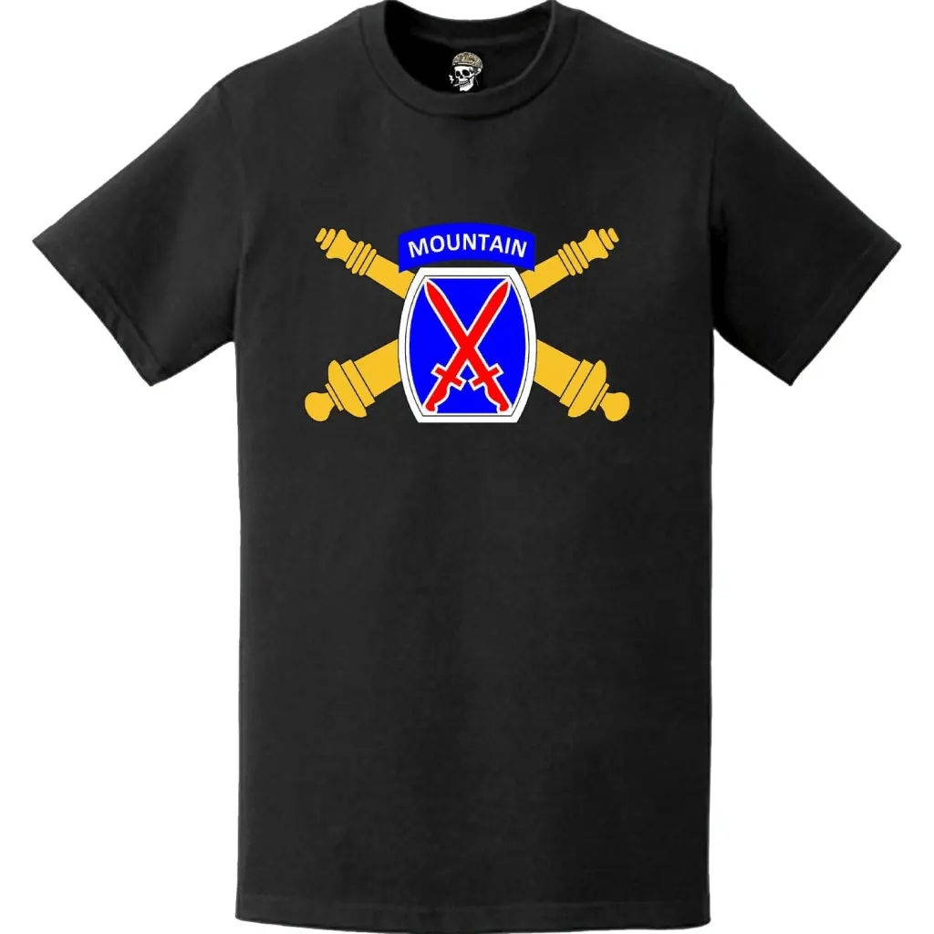 10th Mountain Division Artillery (DIVARTY) "Mountain Thunder" Logo Emblem T-Shirt Tactically Acquired   