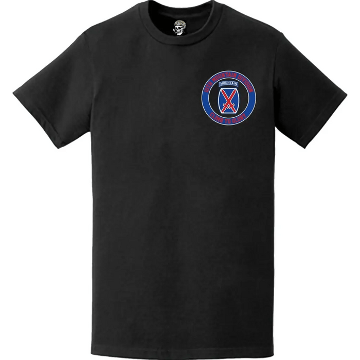 10th Mountain Division "Climb to Glory" Crest Left Chest T-Shirt Tactically Acquired   