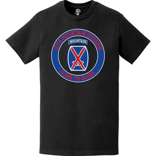 10th Mountain Division "Climb to Glory" Crest Logo T-Shirt Tactically Acquired   