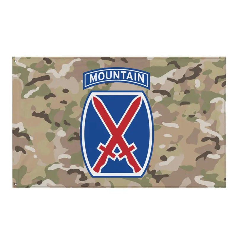 10th Mountain Division 'Climb to Glory' OCP Camo Indoor Wall Flag