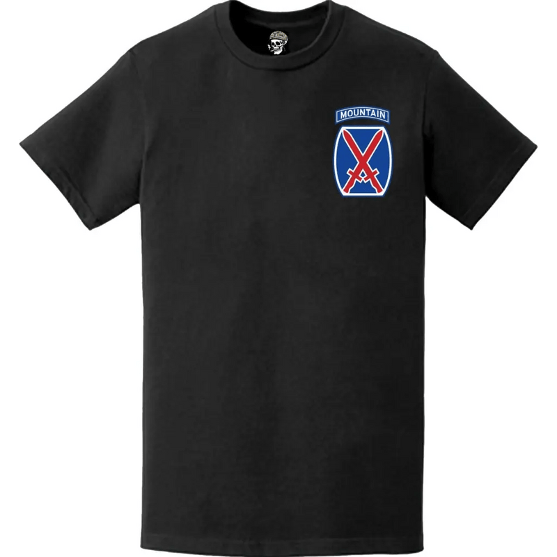 10th Mountain Division SSI Logo Emblem Left Chest T-Shirt
