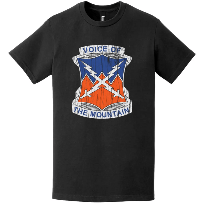 10th Signal Battalion Distressed DUI Logo Emblem T-Shirt Tactically Acquired   