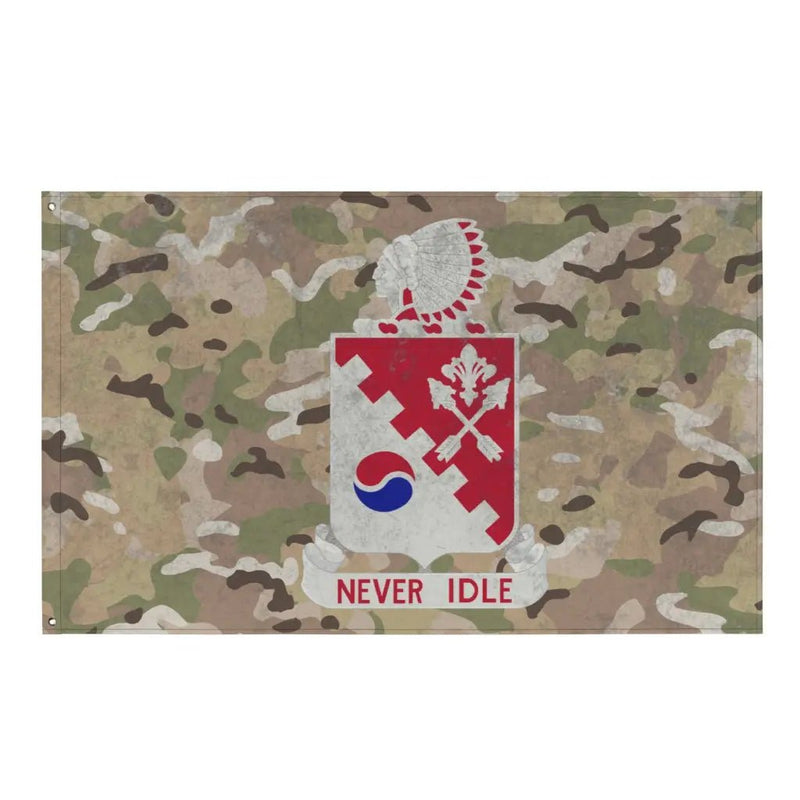 U.S. Army 1120th Engineer Battalion OCP Camo Indoor Wall Flag