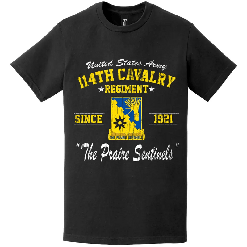 114th Cavalry Regiment Since 1921 Unit Legacy Distressed T-Shirt