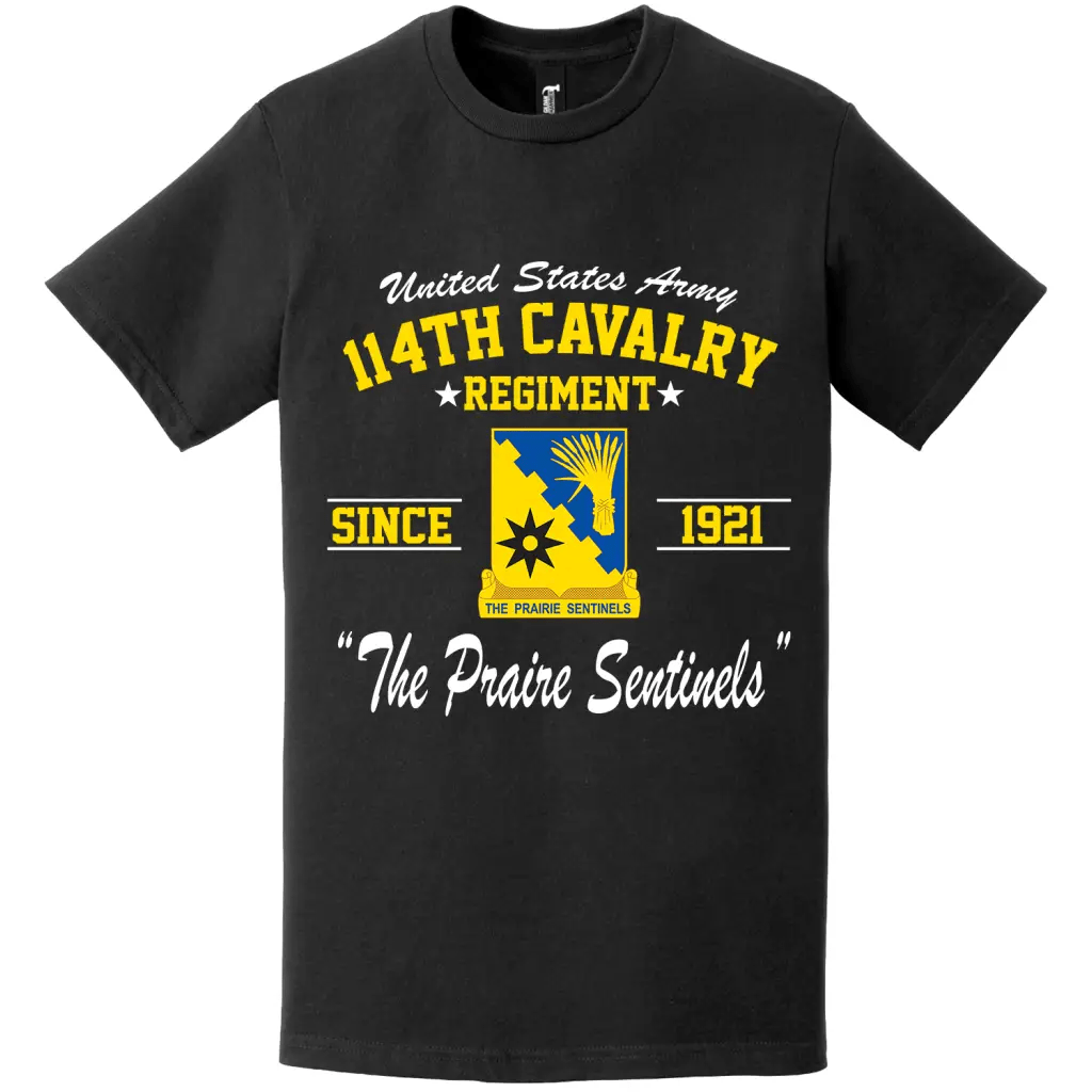 114th Cavalry Regiment Since 1921 Unit Legacy T-Shirt Tactically Acquired   