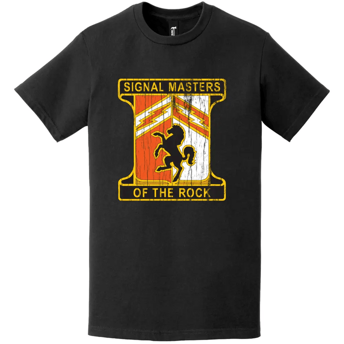 114th Signal Battalion Distressed DUI Logo Emblem T-Shirt Tactically Acquired   