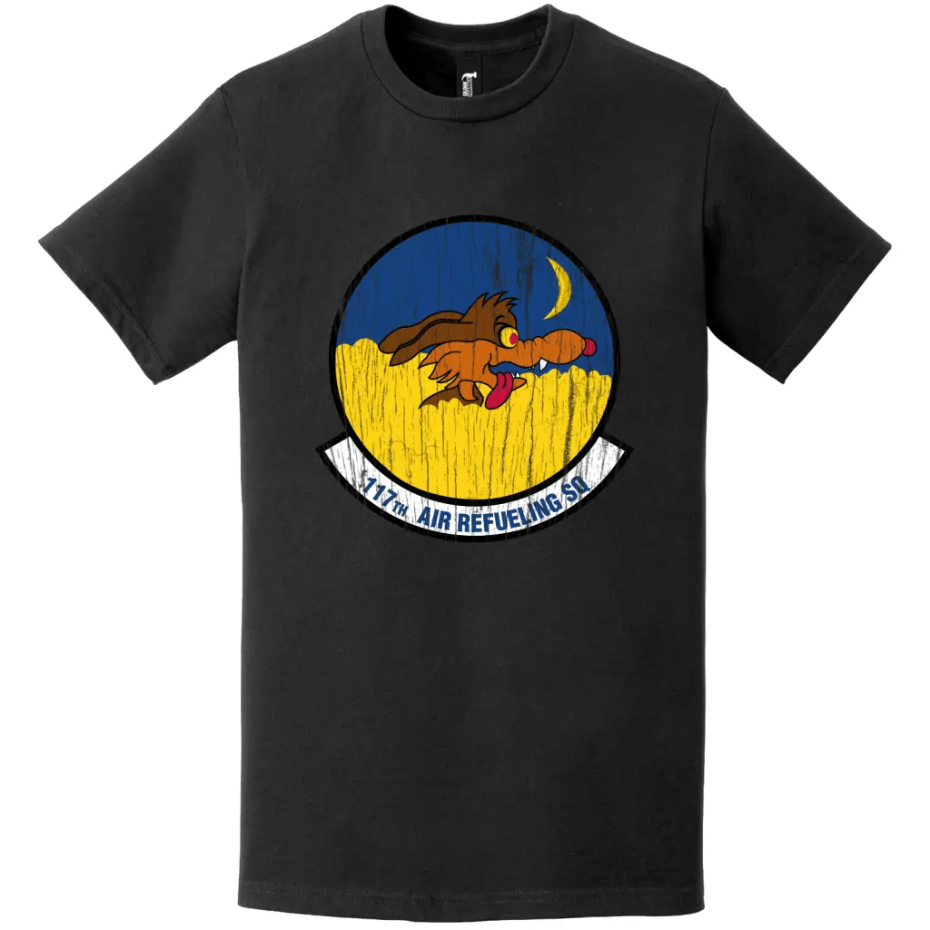 117th Air Refueling Squadron (55th ARS) Distressed Logo T-Shirt Tactically Acquired   