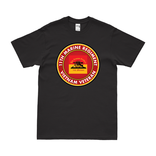 11th Marine Regiment Vietnam Veteran T-Shirt Tactically Acquired Black Clean Small