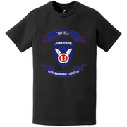11th Airborne Division 'Angels' Scroll Distressed Emblem T-Shirt Tactically Acquired   