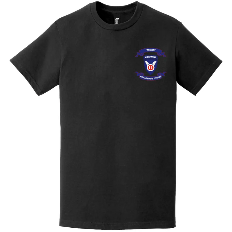 11th Airborne Division 'Angels' Scroll Left Chest Emblem T-Shirt