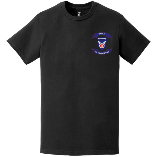 11th Airborne Division 'Angels' Scroll Left Chest Emblem T-Shirt Tactically Acquired   