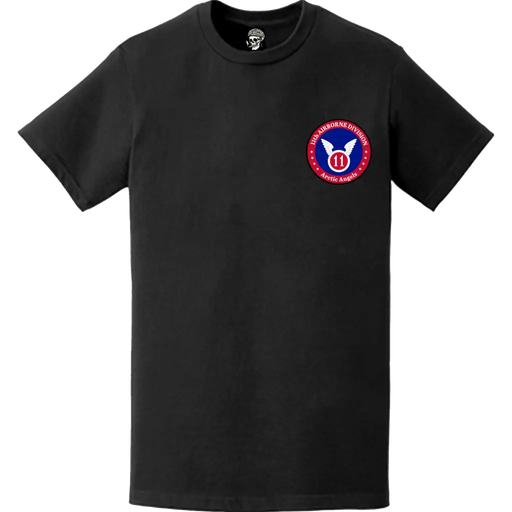 11th Airborne Division Circle Crest Logo Left Chest T-Shirt Tactically Acquired   