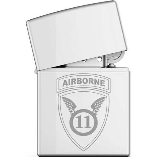 11th Airborne Division CSIB Engraved Zippo Lighter Tactically Acquired   