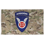 11th Airborne Division SSI OCP Camo Indoor Wall Flag Tactically Acquired   