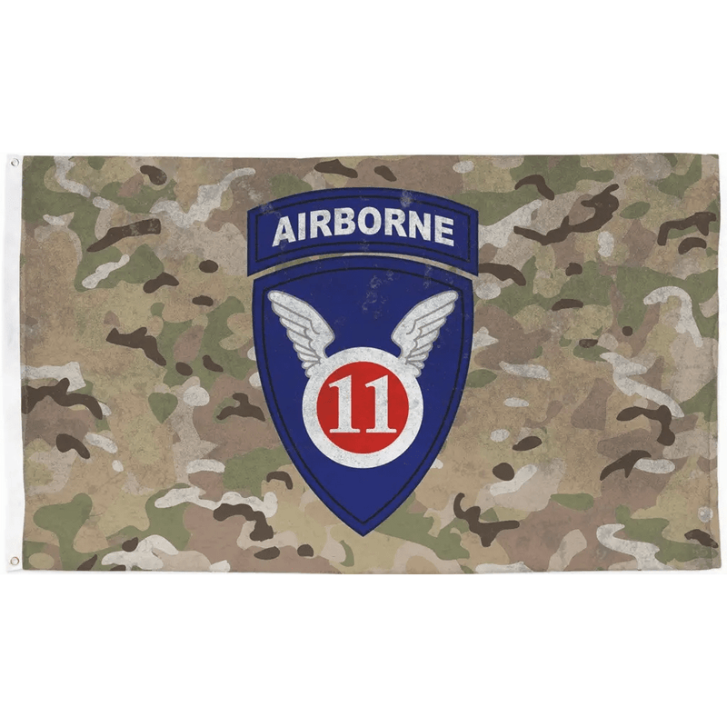 11th Airborne Division SSI OCP Camo Indoor Wall Flag