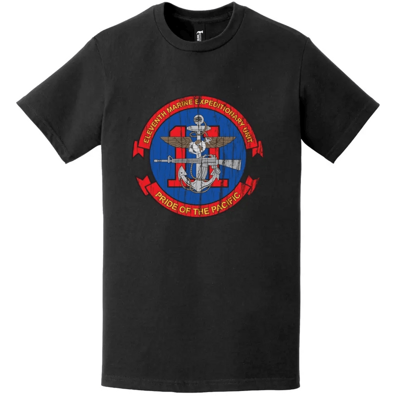 11th Marine Expeditionary Unit (11th MEU) Distressed Logo Emblem T-Shirt