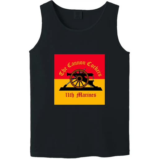 11th Marine Regiment Logo Tank Top Tactically Acquired Black Small 
