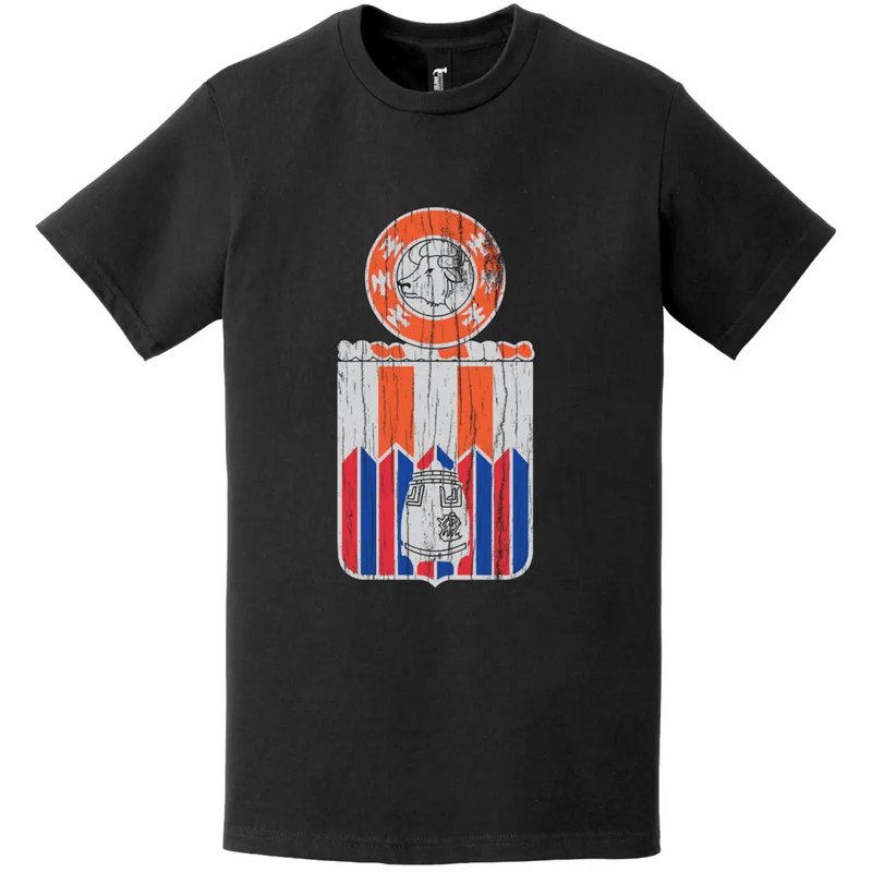 122nd Signal Battalion Distressed DUI Logo Emblem T-Shirt