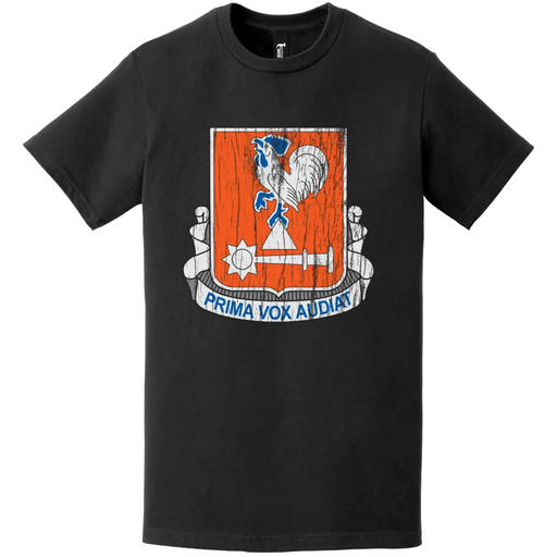 123rd Signal Battalion Distressed DUI Logo Emblem T-Shirt Tactically Acquired   