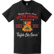 127th Armor Regiment Since 1838 U.S. Army Unit Legacy Distressed T-Shirt Tactically Acquired   
