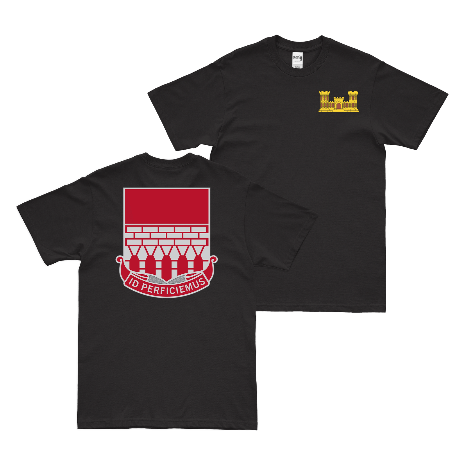 Double-Sided 12th Engineer Battalion Logo T-Shirt Tactically Acquired   