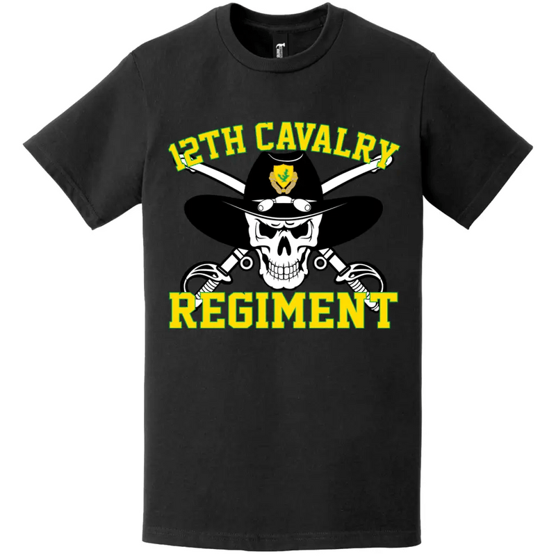 12th Cavalry Regiment Saber Skull T-Shirt