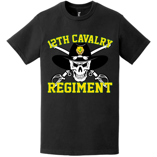 12th Cavalry Regiment Saber Skull T-Shirt Tactically Acquired   