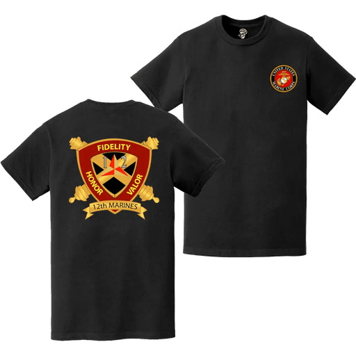 12th Marine Regiment Double-Sided EGA Logo T-Shirt Tactically Acquired   