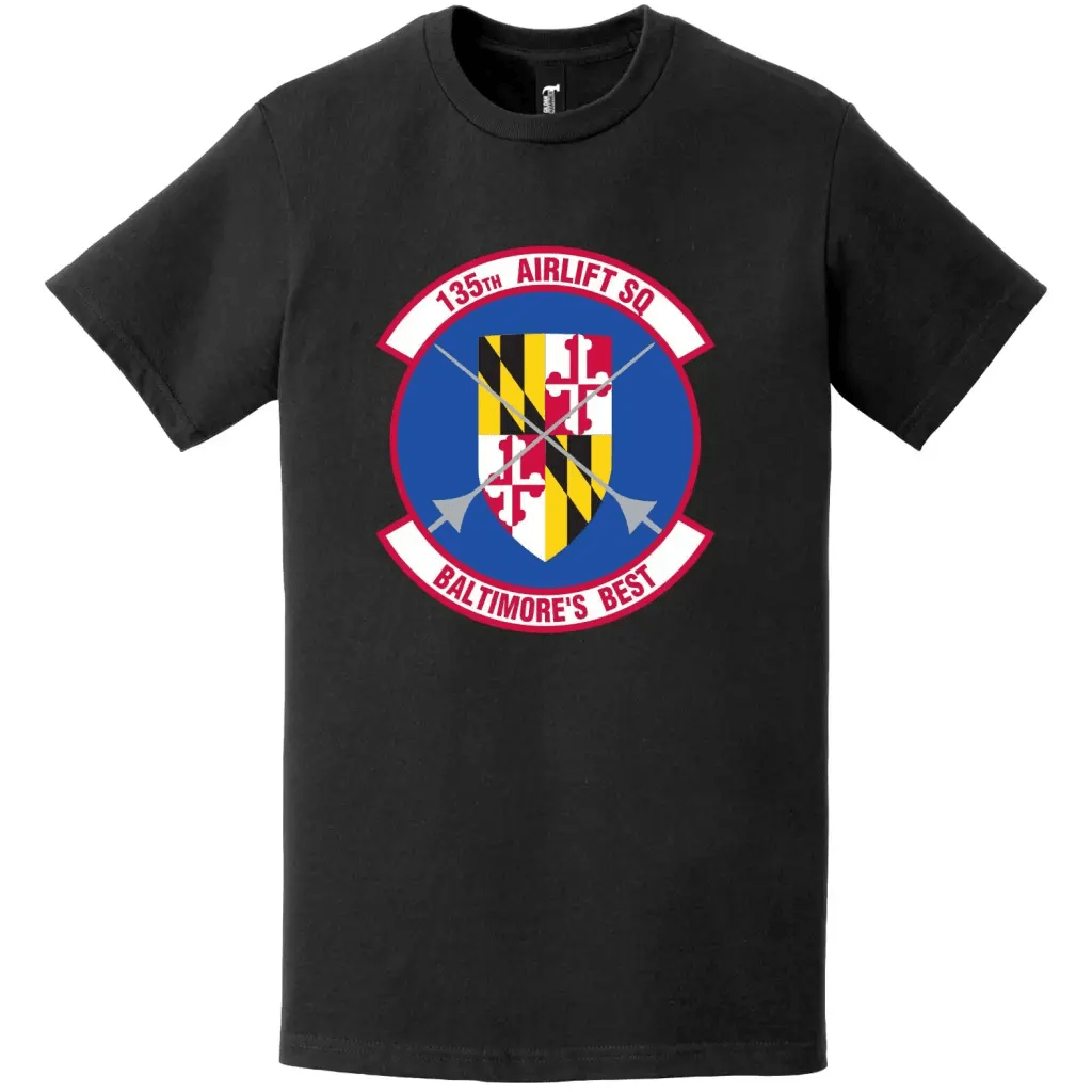 135th Airlift Squadron Logo Emblem T-Shirt Tactically Acquired   