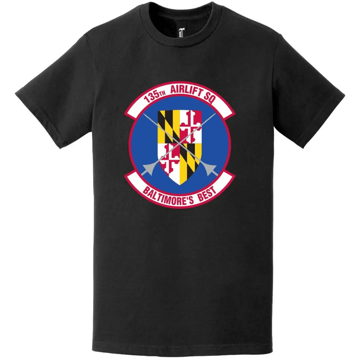 135th Airlift Squadron Logo Emblem T-Shirt Tactically Acquired   