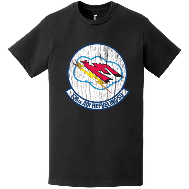 136th Air Refueling Squadron (55th ARS) Distressed Logo T-Shirt