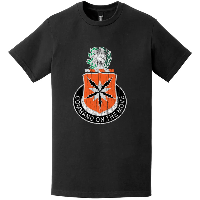 136th Signal Battalion Distressed DUI Logo Emblem T-Shirt Tactically Acquired   