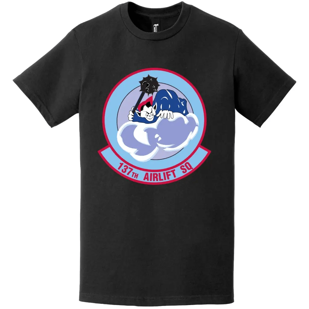 137th Airlift Squadron Logo Emblem T-Shirt Tactically Acquired   