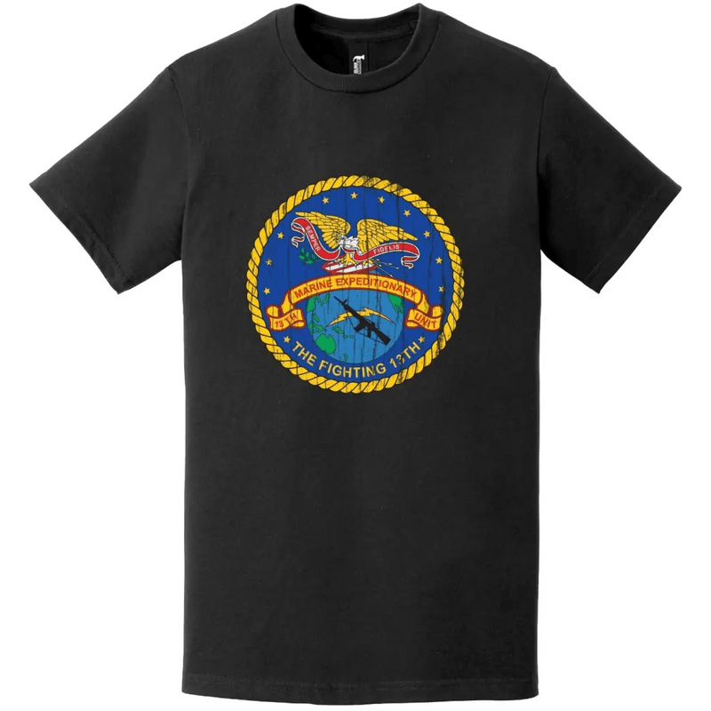 13th Marine Expeditionary Unit (13th MEU) Distressed Logo Emblem T-Shirt