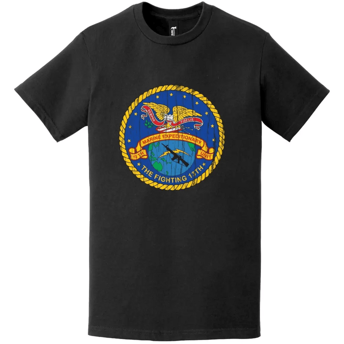 13th Marine Expeditionary Unit (13th MEU) Distressed Logo Emblem T-Shirt Tactically Acquired   