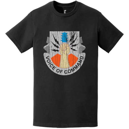 13th Signal Battalion Distressed DUI Logo Emblem T-Shirt Tactically Acquired   