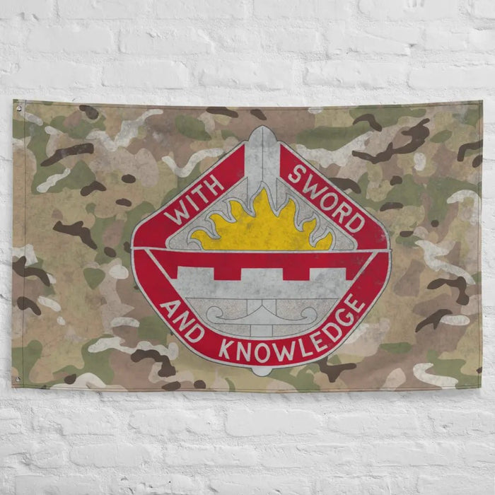 1401st Engineer Battalion Logo Emblem OCP Camo Indoor Wall Flag Tactically Acquired   