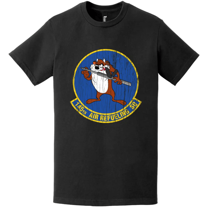 145th Air Refueling Squadron (55th ARS) Distressed Logo T-Shirt Tactically Acquired   