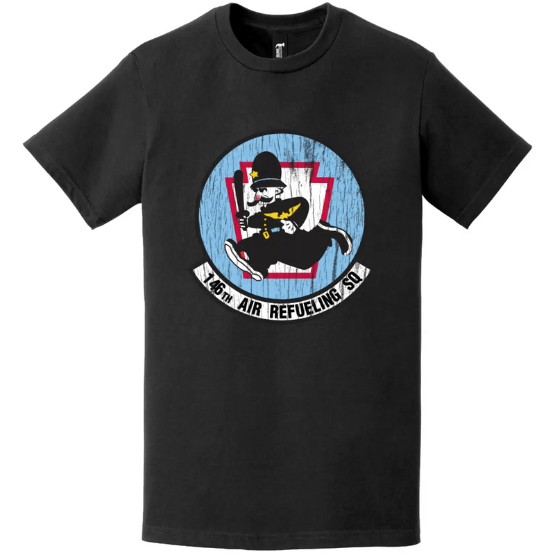 146th Air Refueling Squadron (55th ARS) Distressed Logo T-Shirt