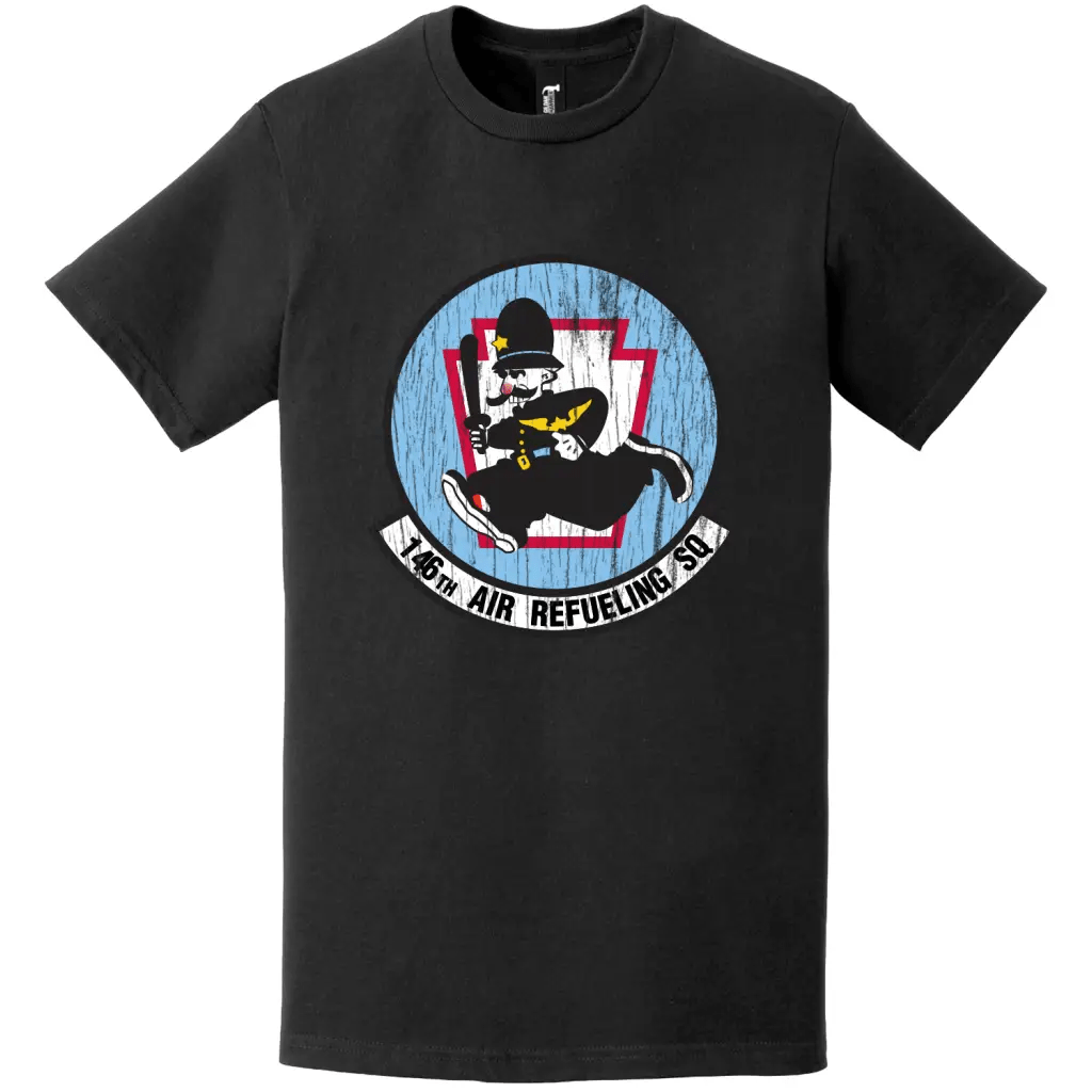146th Air Refueling Squadron (55th ARS) Distressed Logo T-Shirt Tactically Acquired   