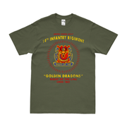 14th Infantry Regiment Tribute Legacy T-Shirt Tactically Acquired Military Green Distressed Small