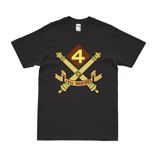 14th Marine Regiment Unit Emblem T-Shirt Tactically Acquired Black Clean Small