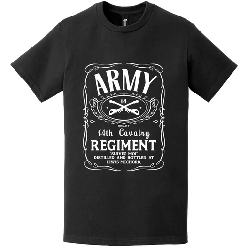 14th Cavalry Regiment Whiskey Label T-Shirt Tactically Acquired   