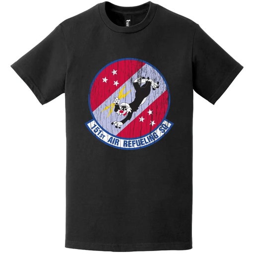 151st Air Refueling Squadron (55th ARS) Distressed Logo T-Shirt Tactically Acquired   