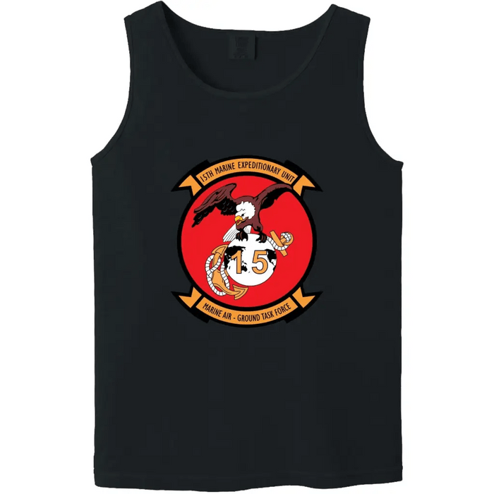 15th Marine Expeditionary Unit (15th MEU) FMF Logo Emblem Tank Top Tactically Acquired   